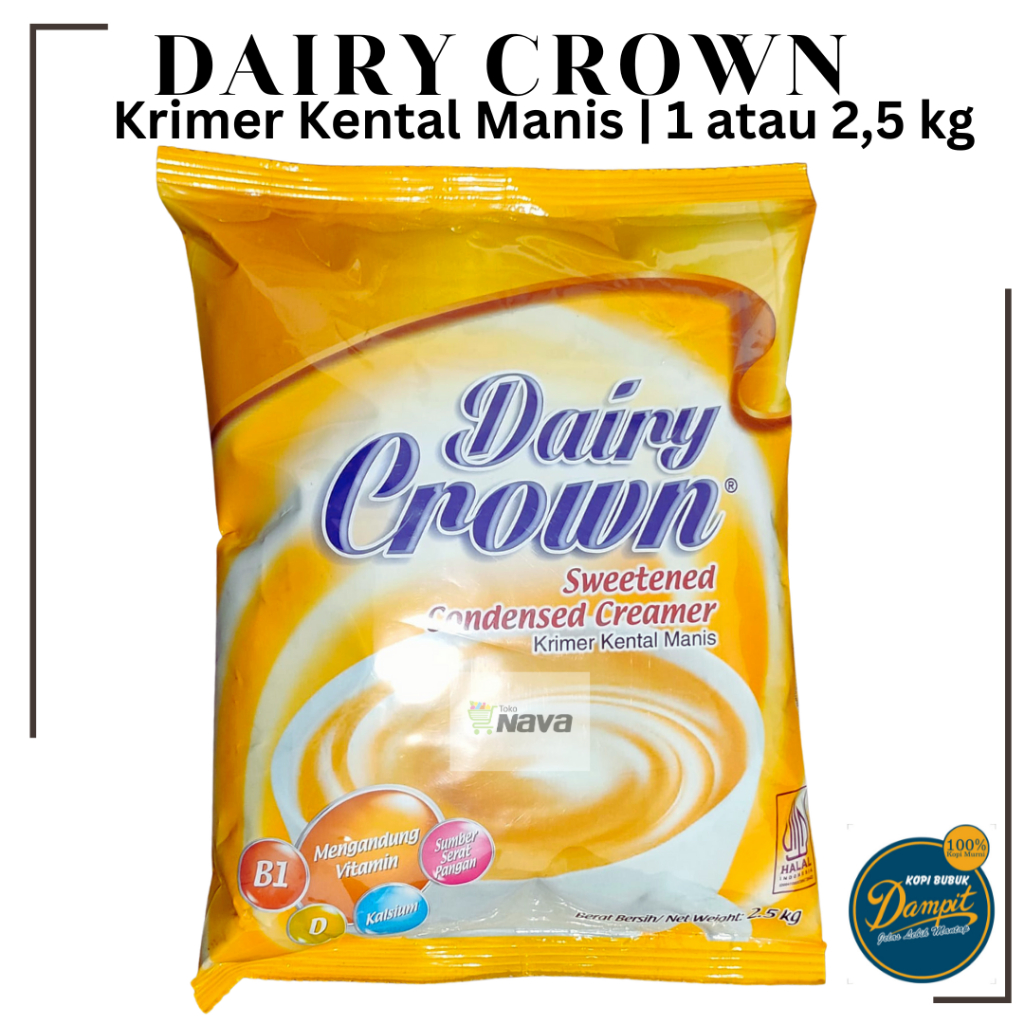 

Krimer Kental Manis Dairy Crown 1kg 2,5kg / Dairy Crown Creamer