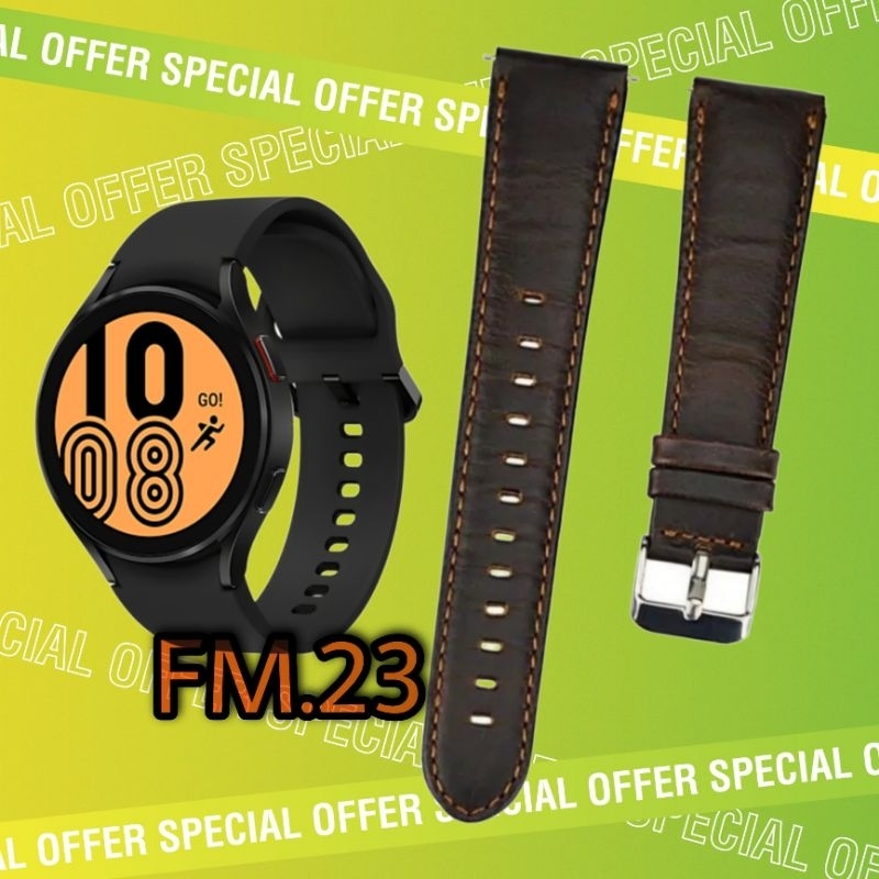 STRAP TALI JAM KULIT LEATHER ASLI SAMSUNG GALAXY WATCH 4 44MM BAND GW