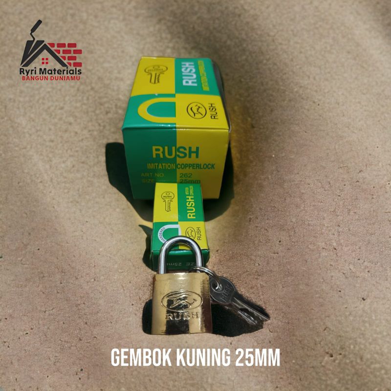 Gembok kuning 25mm / gembok kuning / gembok kilat kuning