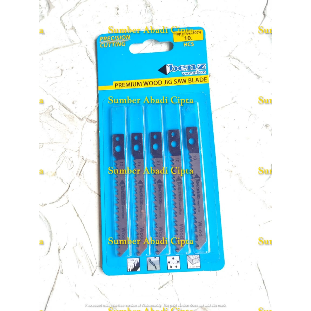 BENZ NO 10 Mata Jigsaw Jig Saw Gergaji Kayu Triplek NR 10 L (5pcs)