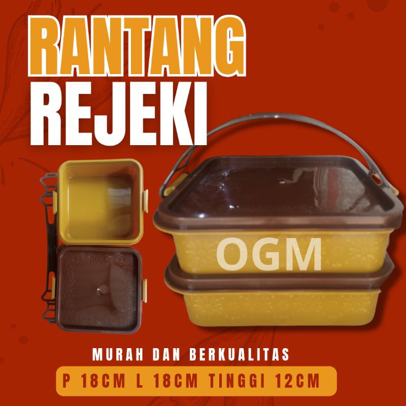 Musangjantan112 Rantang Susun 2 Kotak Rejeki / Rantang Susun 2 / Rantang Hajatan Susun 2