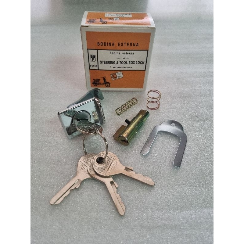 KUNCI SET STANG DAN BOX LACI VESPA SUPER 75, PX LAMA