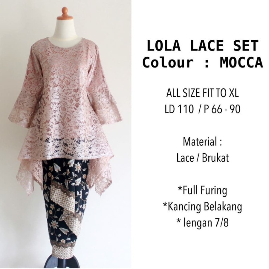 REAL PICT SETELAN KEBAYA RINJANI JUMBO LD 130 + ROK KEBAYA WISUDA