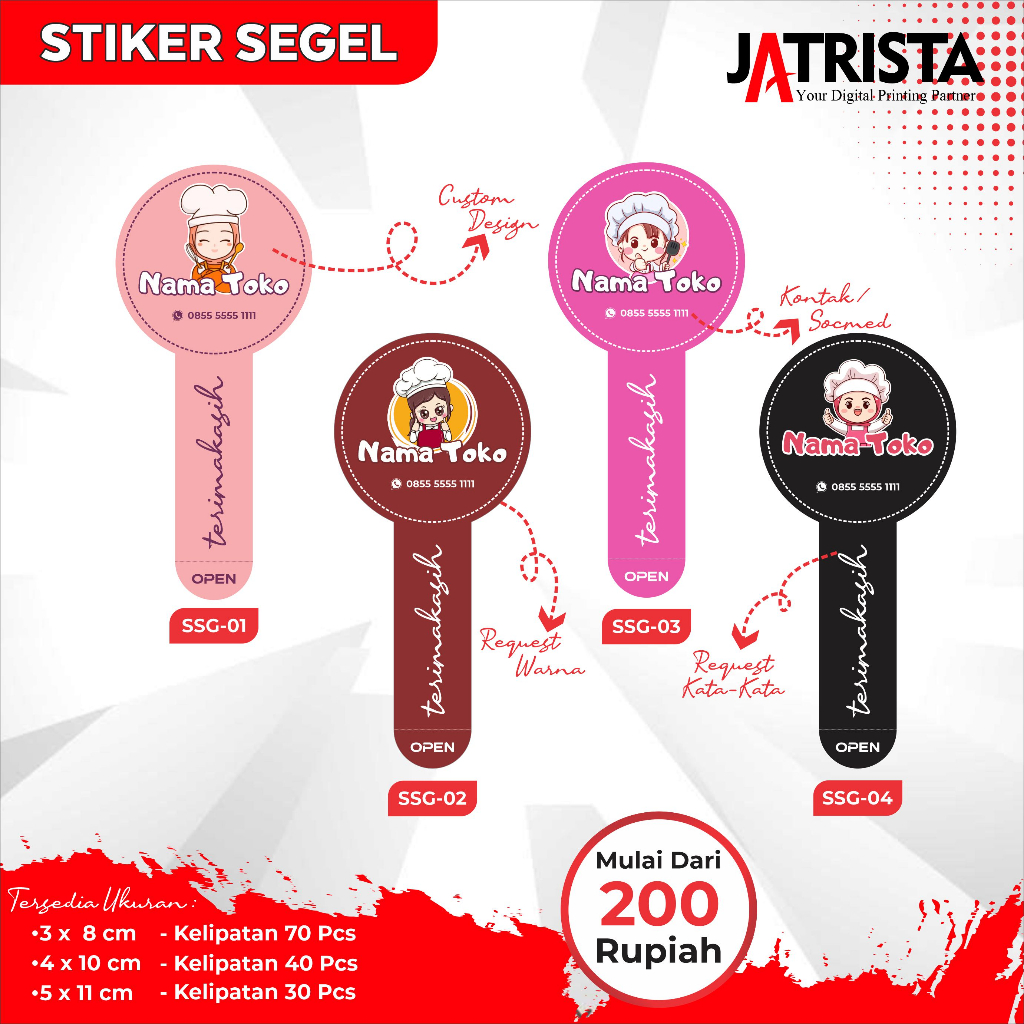 JUAL STIKER SEGEL LAEBL PRODUK SEGEL MAKANAN MINUMAN
