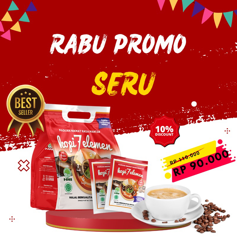 

KOPI 7 ELEMEN HNI HPAI KOPI SEVEL 20 SACHET 500GR TERMURAH