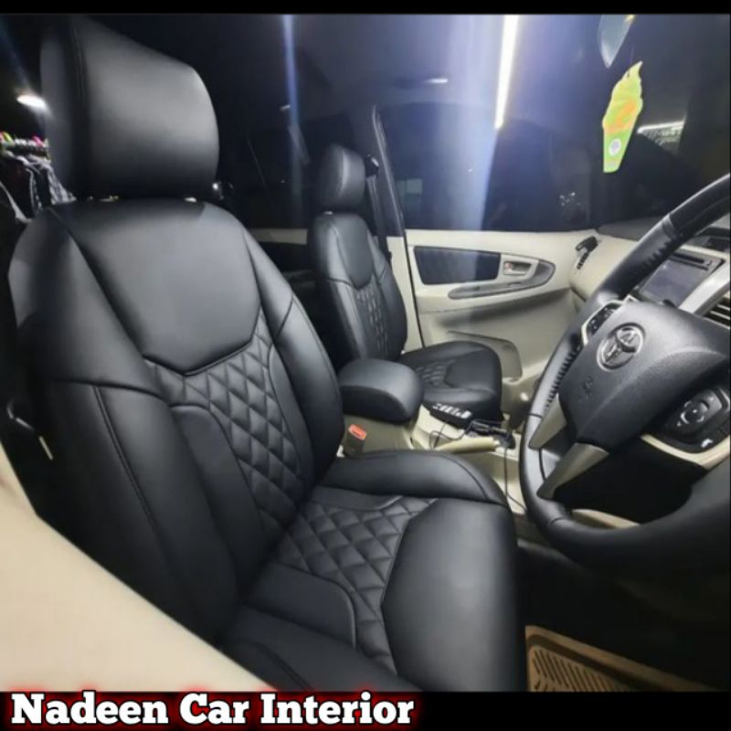 Sarung jok mobil innova 2007 - 2015, innova lama bahan ferrari