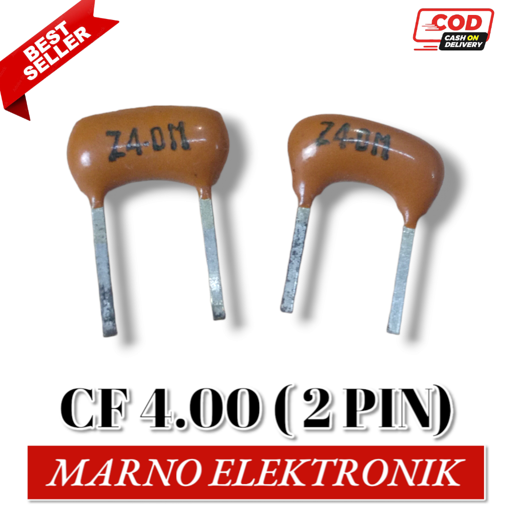 CERAMIC FILTER CF 4.00 4,00 4.00Mhz 4,00Mhz 2 PIN 2 KAKI KERAMIK ORI