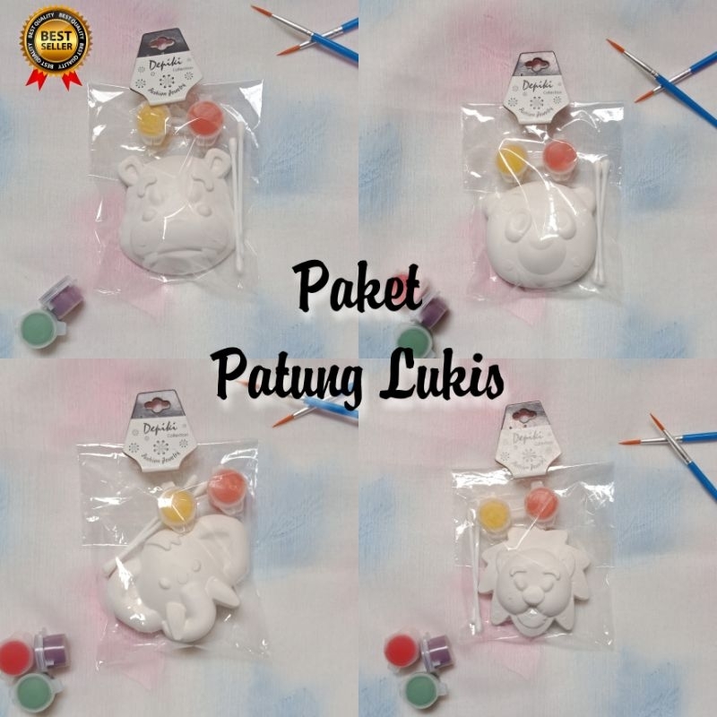 

PAKET Mainan Edukasi Anak Melukis Patung Gypsum Patung Lukis