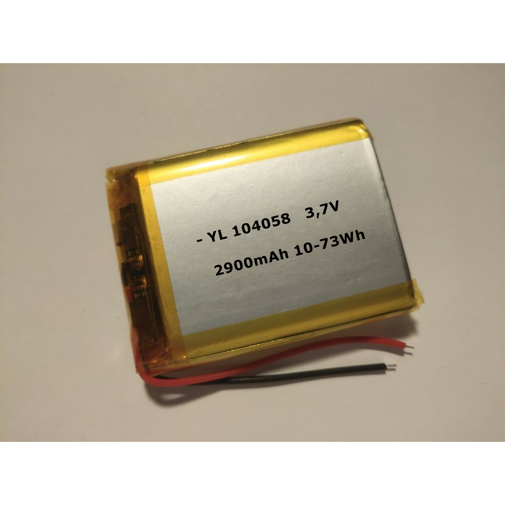 Baterai Polymer Lithium Isi Ulang YL 104058 3.7V 2900mAh  Li-ion