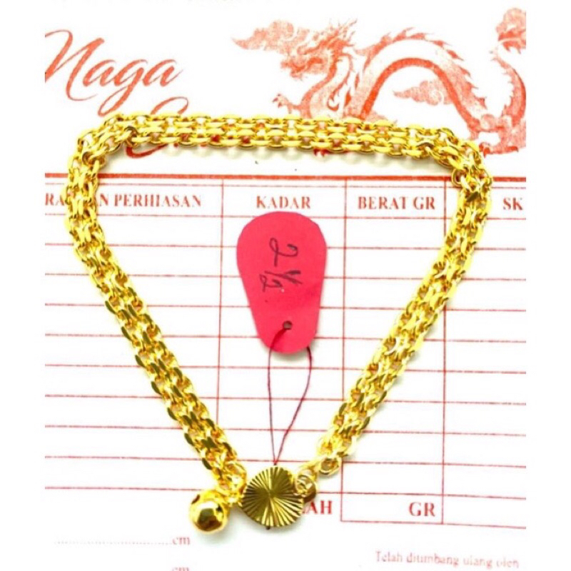 GELANG LAPIS EMAS PENANG 24K