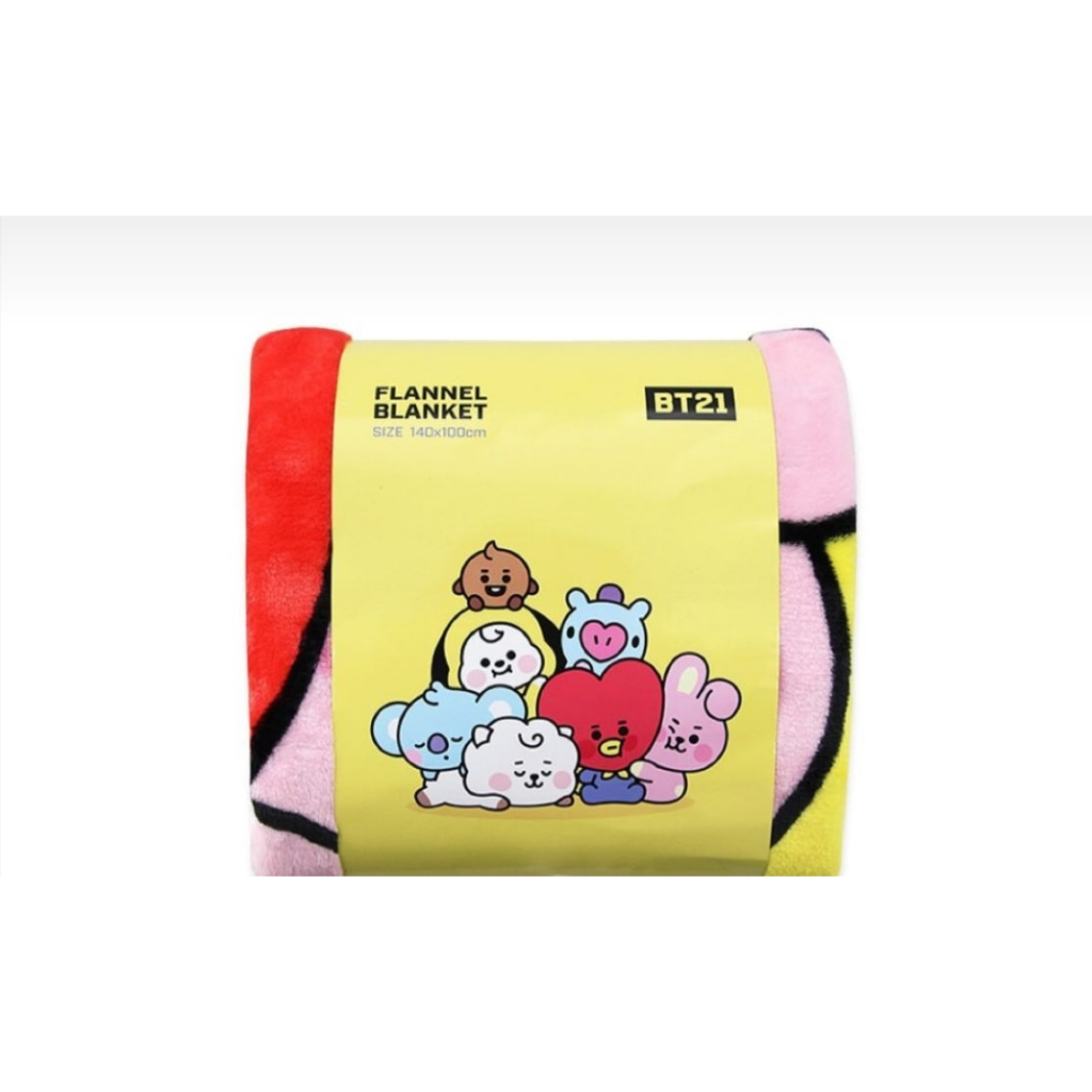 BT21 Baby Flannel Blanket BTS Official Merchandise Selimut BT21 BTS