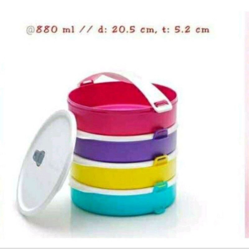 Tuperware Click To Go Round Rantang 4susun