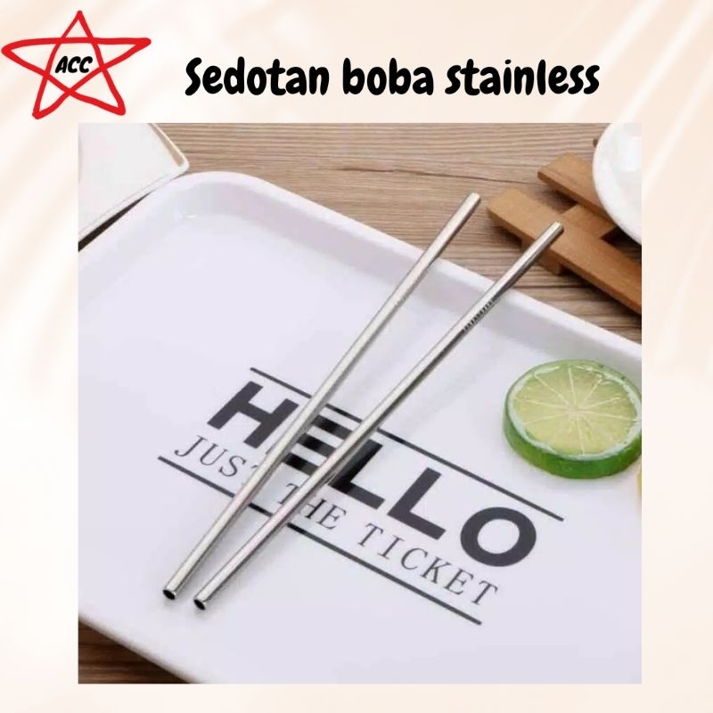 SEDOTAN STAINLESS UNTUK BOBA BUBLE/ SEDOTAN BOBA