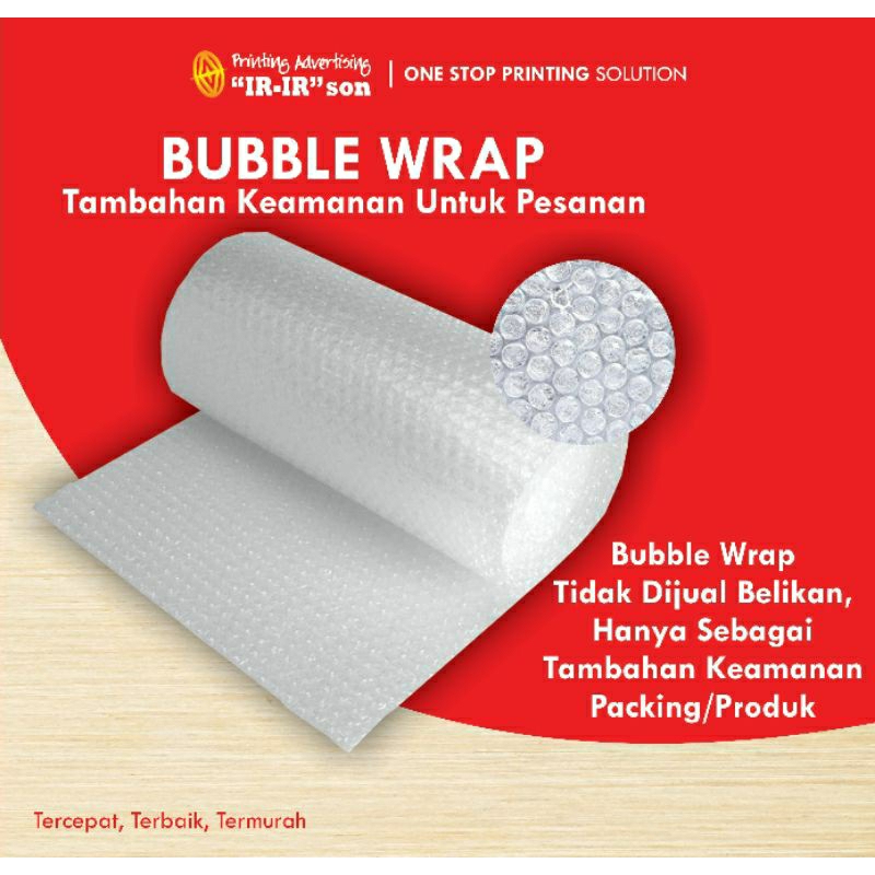 

EKSTRA BUBBLE WRAP SEBAGAI TAMBAHAN PACKING AGAR LEBIH AMAN
