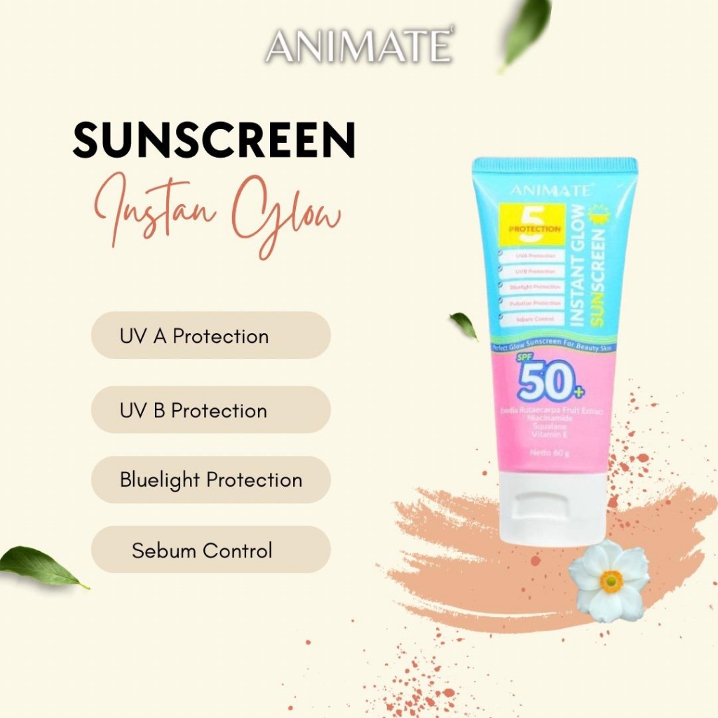 Animate Instant Glow Sunscreen 5 Protection 60 gr SPF 50 SPF 50 SPF 50 SPF 50