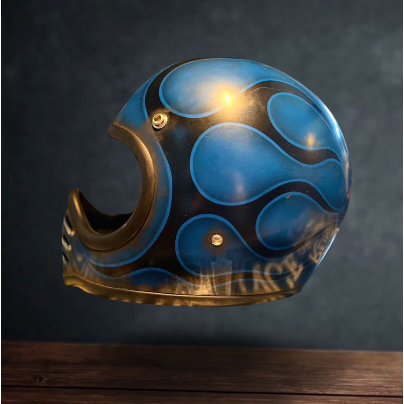 Moto3 Patina Blue Lagoon - Helm Custom,Helm cakil