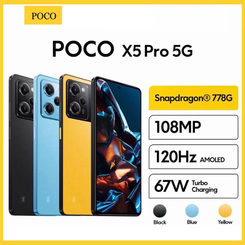 Xiaomi Poco X5 Pro 5G [6GB+128GB - 8GB+256GB] Extended RAM - Snapdragon 778G - 108MP Triple Camera -