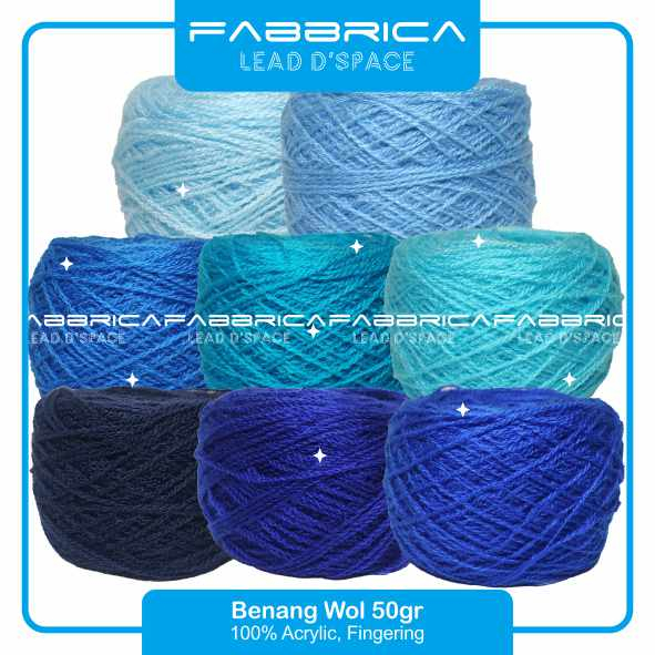 Fabbrica - Benang Rajut Wool Vonel Wol 50gr Siet Yarn Untuk Merajut Sulam Kristik Tufting Karpet Tas