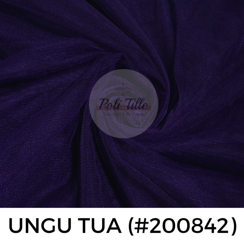 (HARGA PER 1 METER) kain tille UNGU TUA - kain tille poly polos - tille halus - tile meteran - tile 