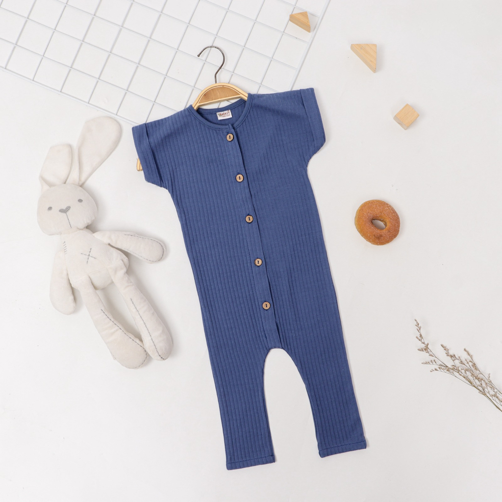 Sleepsuit Button Short Polos | Laki-laki & Perempuan | Kancing Depan | Premium & Praktis | SNI | Ken