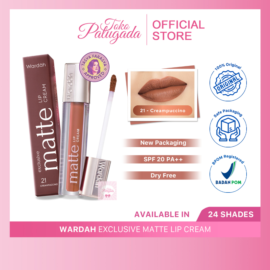 [BISA COD] Wardah Exclusive Matte Lip Cream Kemasan Baru - Lipstick Wardah - Lip Cream Wardah - Lip 