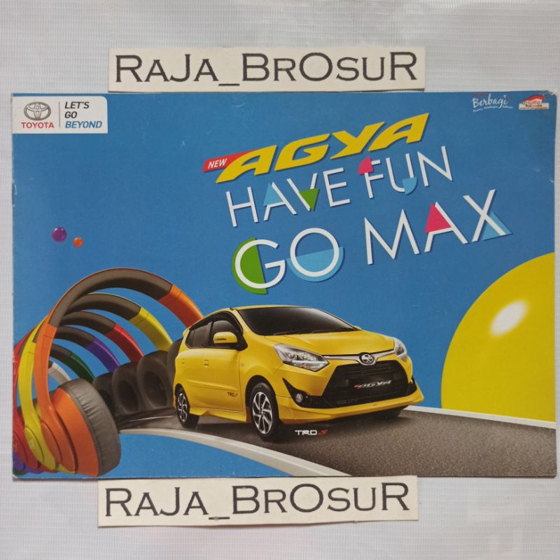 Poster brosur katalog booklet jadul lawas Toyota Agya 2017-2019