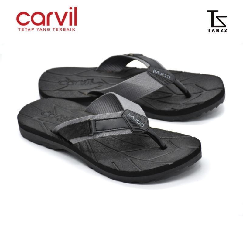 Carvil Sandal Jepit Pria Cafu-M - Black/Grey