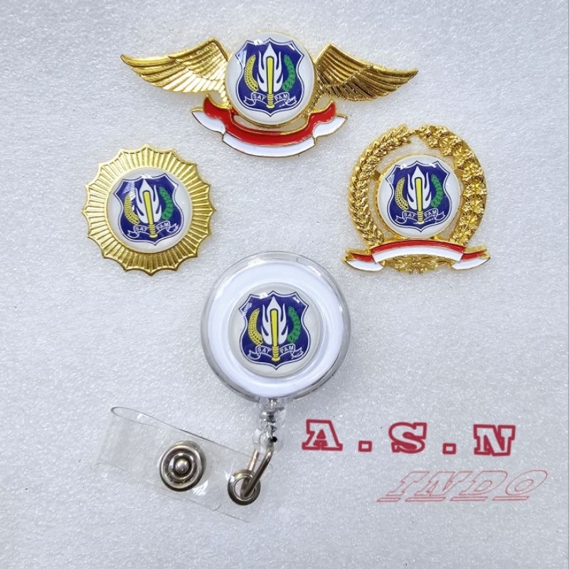 Pin Logo Satpam Security Yoyo Id Card Satpam Lencana Security