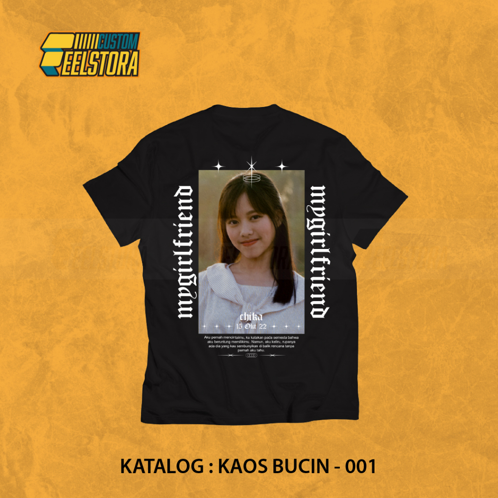 KAOS CUSTOM SABLON BUCIN | KAOS COUPLE | KAOS BUCIN | KAOS AESTETIC | SABLON KAOS DESAIN SENDIRI | K