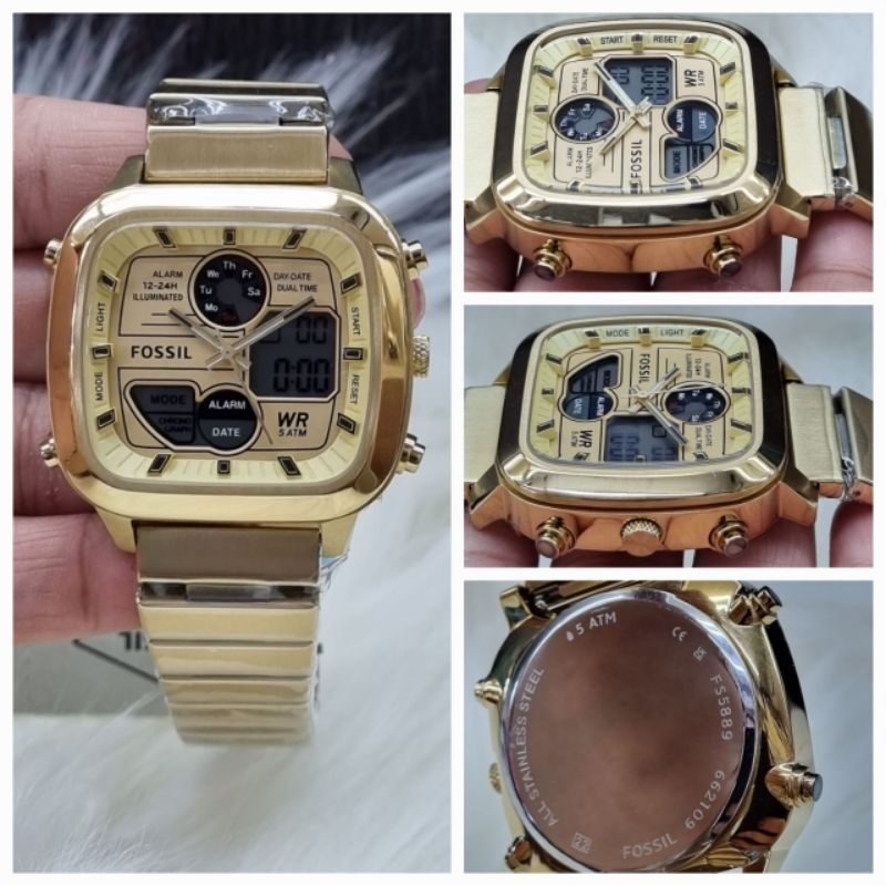 F0SSIL | JAM TANGAN PRIA F0S-SIL DIGITAL FS5889 | FS 5889 ORIGINAL