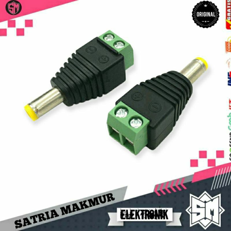 JACK JEK DC+TERMINAL CCTV/JACK DC MALE CCTV