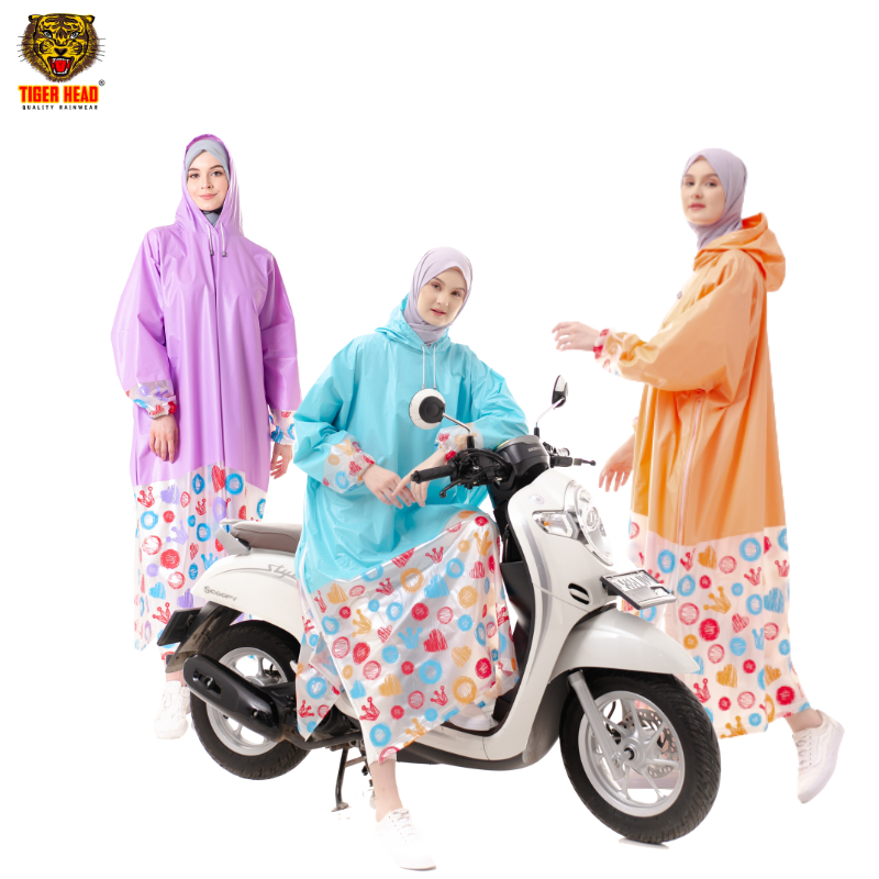 TERLARIS Jas Hujan Gamis Aisha 68340- Tiger Head