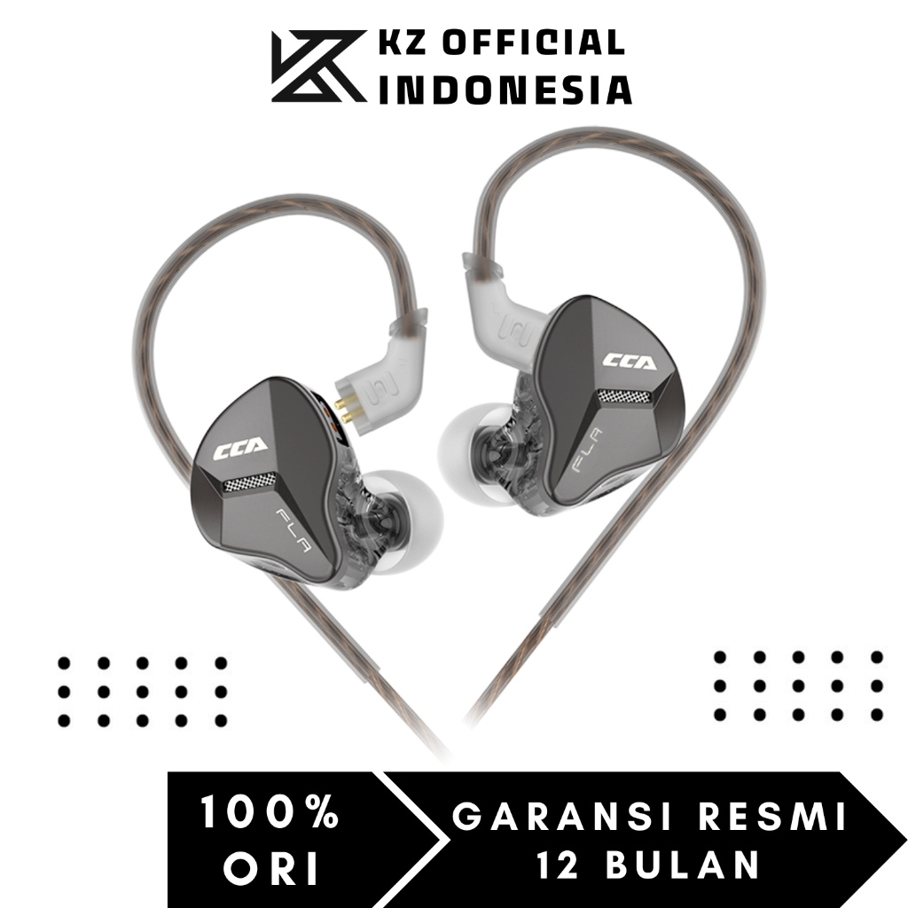 CCA FLA Single Dynamic Driver Resin Metal Earphone with MIC