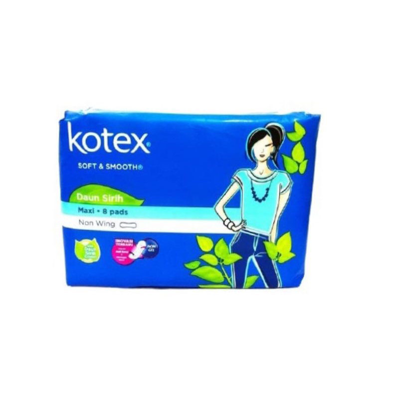 (TERMURAH) KOTEX Daun Sirih Soft & Smooth Maxi Non Wing 8s 23cm - KOTEX Pembalut Wanita - KOTEX Renc