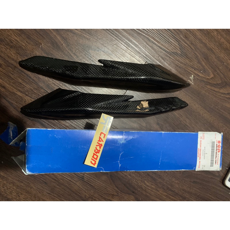 Garnish belakang satria fu facelift CARBON KEVLAR
