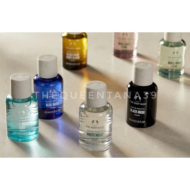 (ORIGINAL) Edt 30ml & Edt 60ml The Body Shop Vegan Series White musk Vegan Black musk Vegan