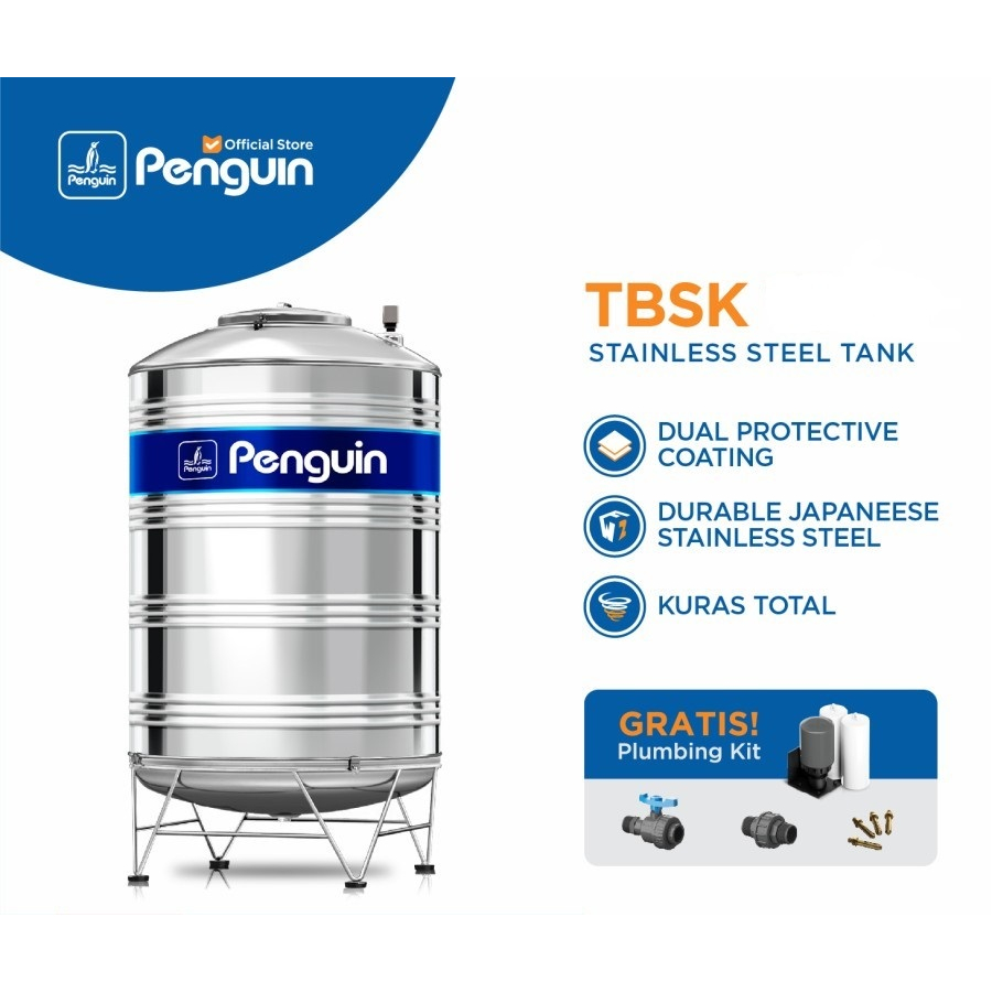 Tangki Air PENGUIN Stainless Steel TBSK | Toren Air | Tandon Air