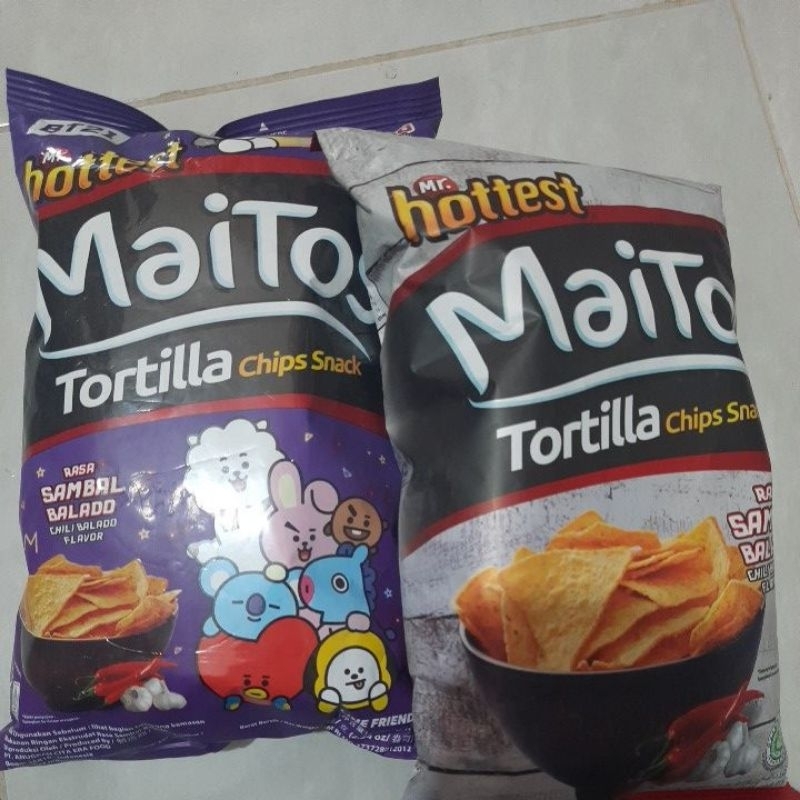 

Snack/ciki/Maitos Tortilla Chips Rasa Balado 140 gr