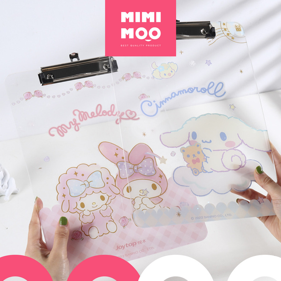 

MIMIMOO Clipboard Papan Jalan Ujian Sanrio Cinnamoroll Kuromi