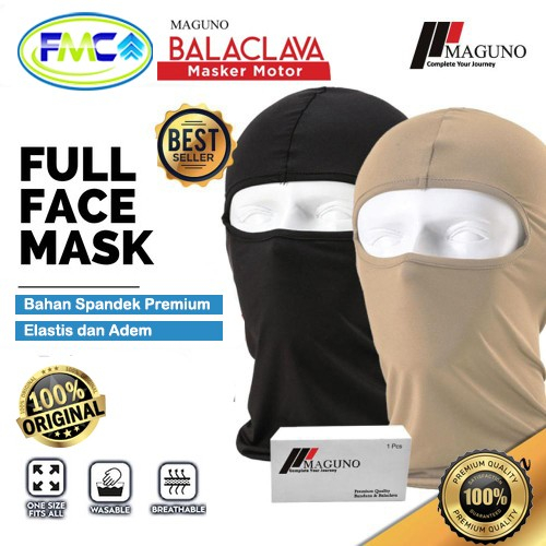 Masker Helm Full Face Balaclava Maguno Buff Pria Ninja Tebal Original Baff Sarung Kepala Helm Bahan 