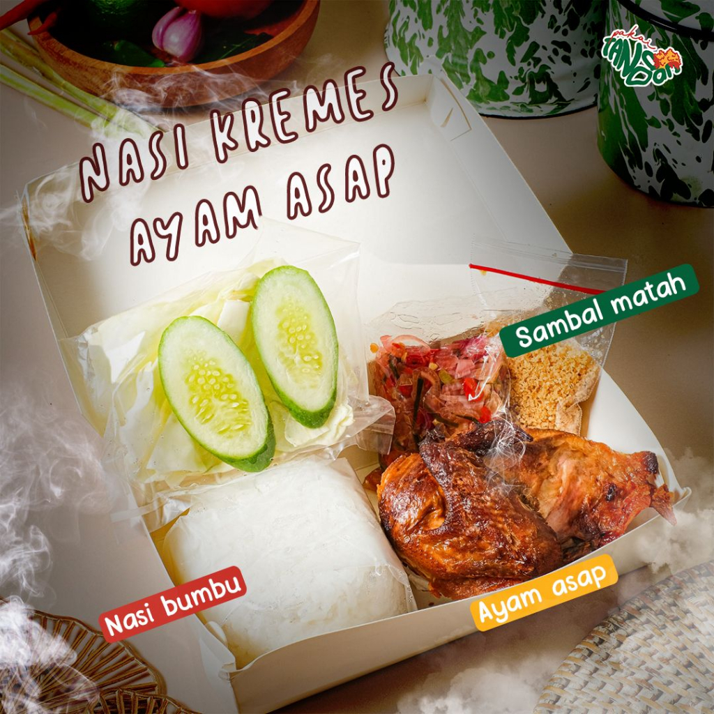 

NASI KREMES AYAM ASAP PAKAI TANGAN | NASI BOX | PAKET NASI | BEBEK BUMBU RESAP