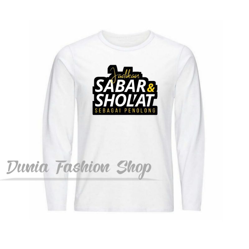 KAOS PRIA WANITA LENGAN PANJANG KATA-KATA ISLAMI KEREN