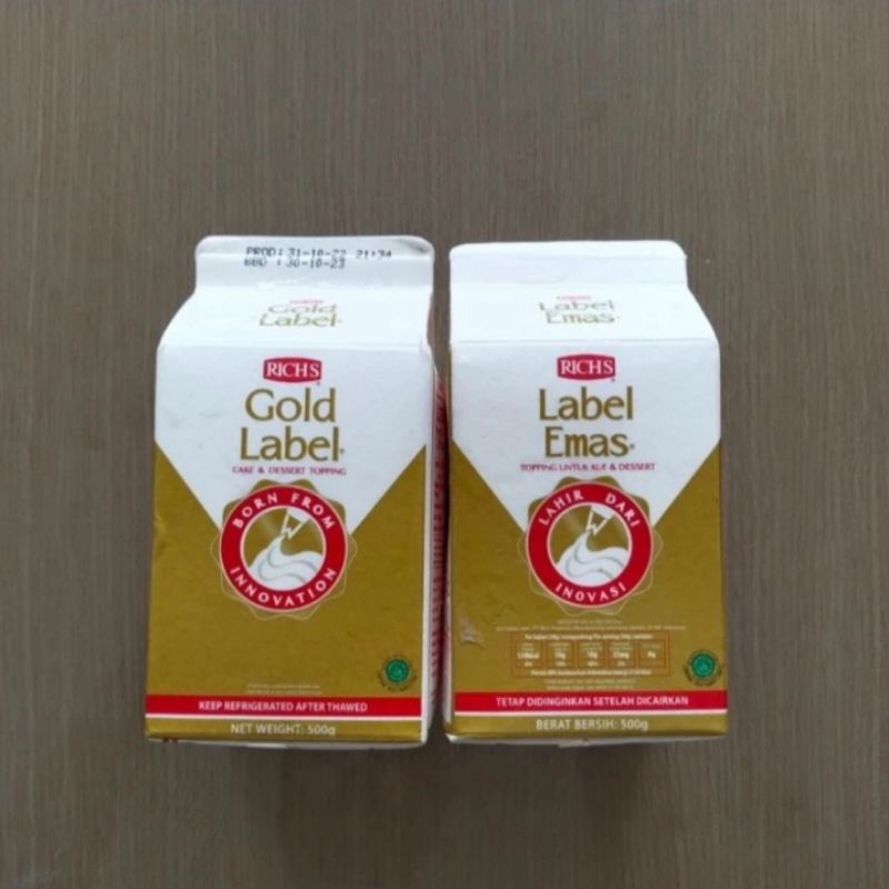 

Rich Richs Gold Label Whip Whipping Cream 500gr