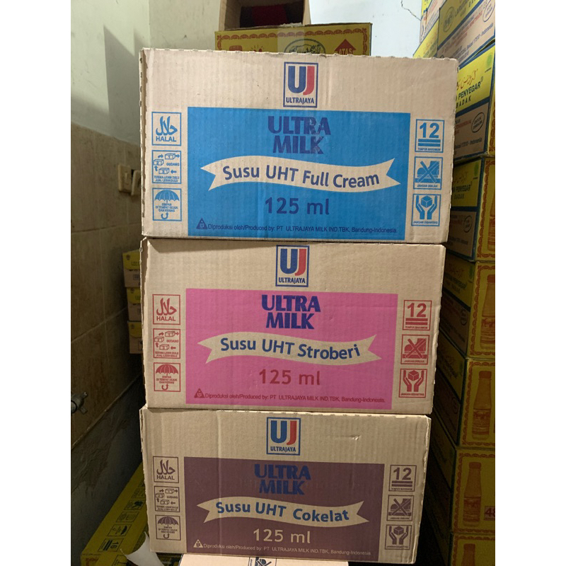 

Ultra 125 ml exp Juli 2025 Coklat/Strawberry/Full cream 1 Dus 40 pcs