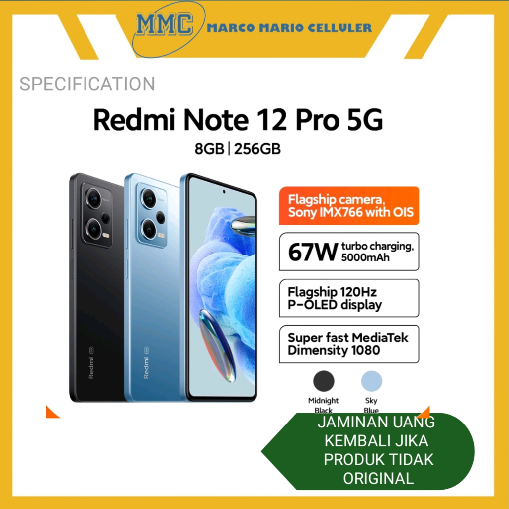 Redmi Note 12 pro 5G Garansi Resmi Xiomi Indonesia