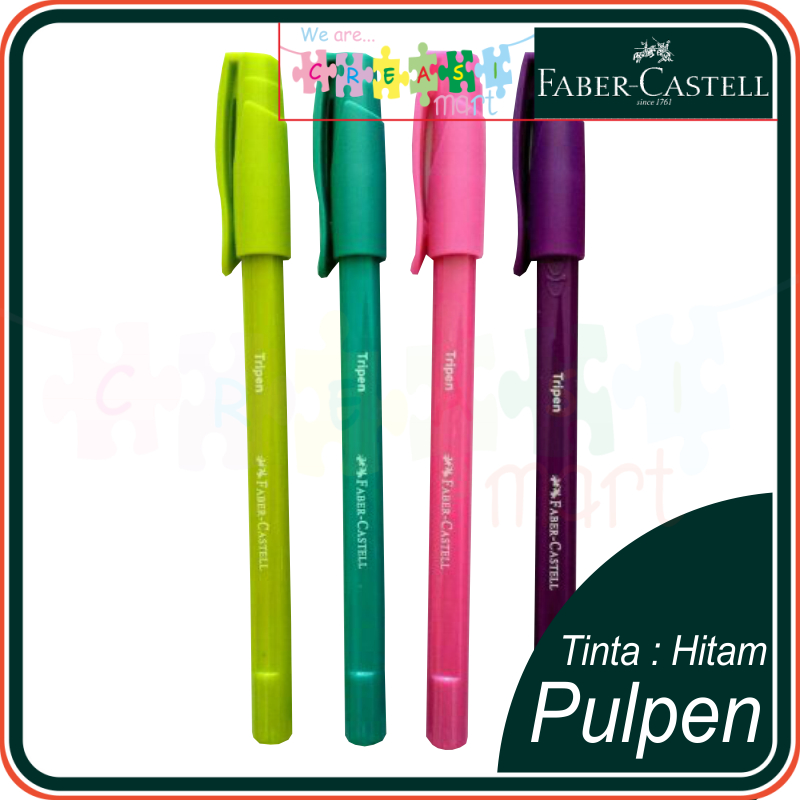 

Faber Castell Tripen Pulpen Tripen Tinta Hitam Bolpoin Pena Bolpen Black Ink 100% Original