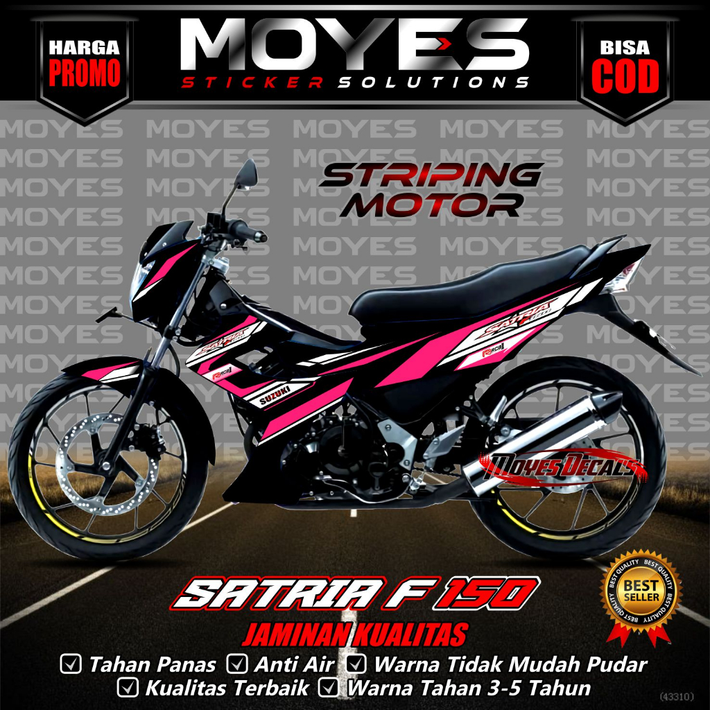 Striping Satria Fu Facelift - Stiker Variasi Skotlet Striping Racing