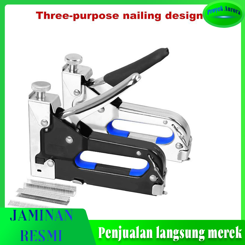 

【Flash Sale!!!】Pistol paku halaman tiga kali pakai Pistol paku yang dioperasikan dengan tangan Pistol paku udara Pistol paku berbentuk U 3in1 Staples Stapler Staple Gun Alat Tembak Paku Staples Manual 3 in 1
