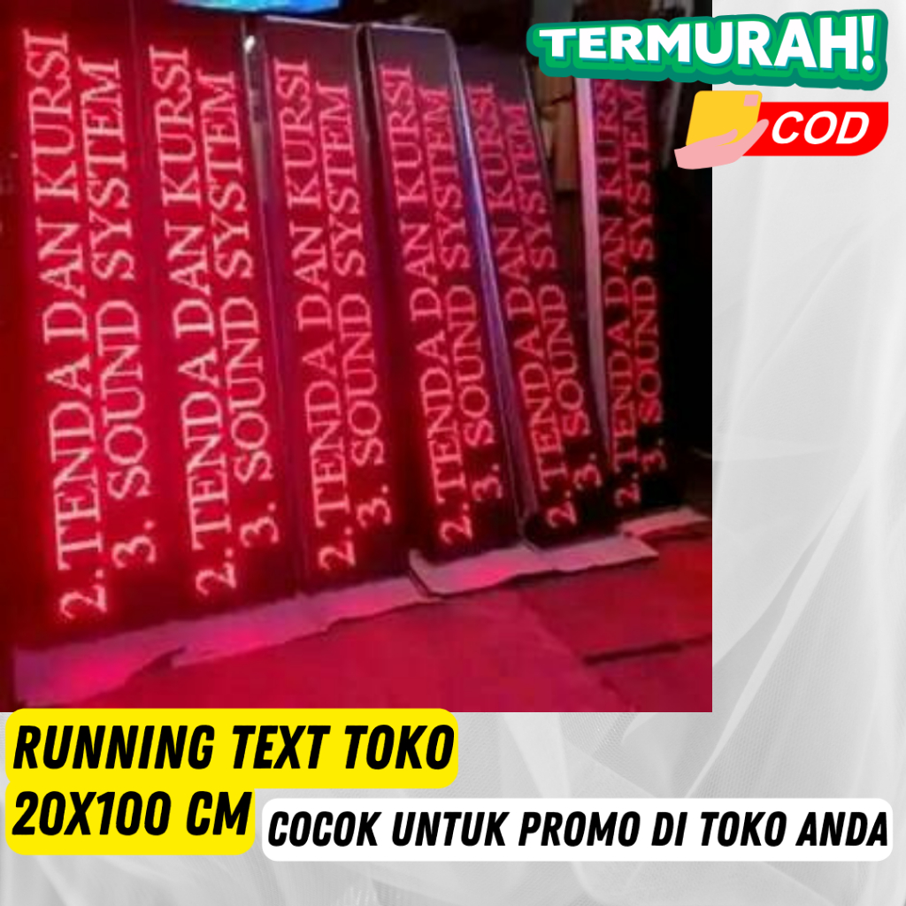 Runningtext led tulisan berjalan media promosi toko