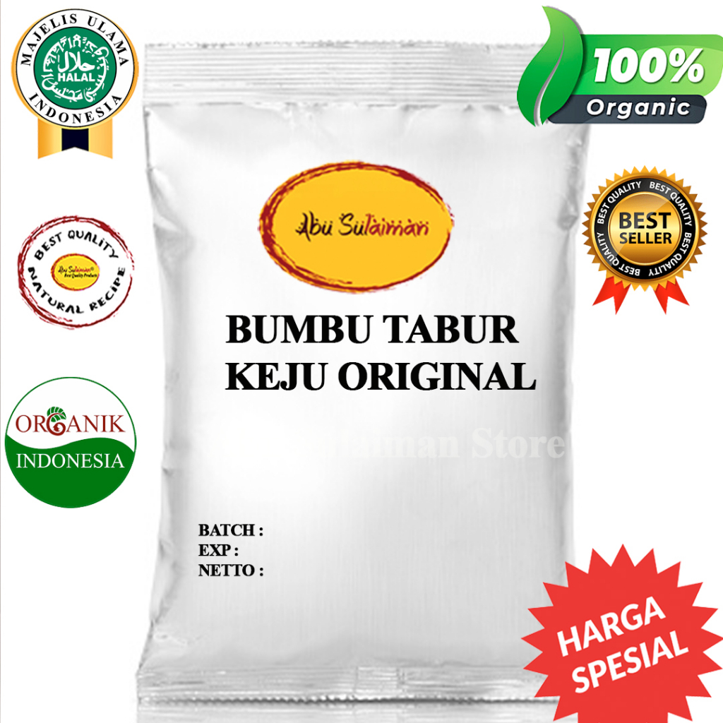 

Bumbu Tabur Premium Keju Original 250 gr / Bumbu Tabur Keju Original 250 gr